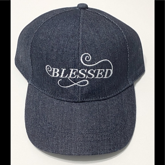 Madd Hatter Accessories - Madd Hatter “Blessed” Denim Adjustable Cap Hat